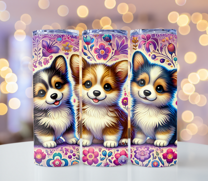 Corgi Puppies Tumbler | Glitz & Glamour Tumblers