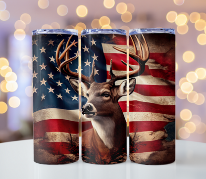 Deer Patriotic Design | Glitz & Glamour Tumblers