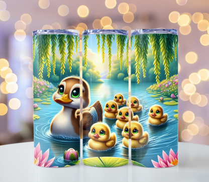 Duck With Ducklings Tumbler | Glitz & Glamour Tumblers