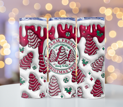 Christmas Tree Cake Tumbler | Glitz & Glamour Tumblers