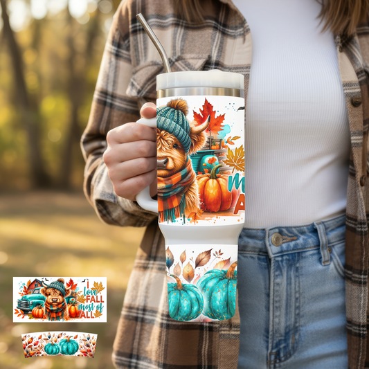 40oz I love Fall Most of All Tumbler | Glitz and Glamour