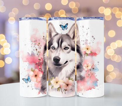 Husky Dog Tumbler | Glitz & Glamour Tumblers