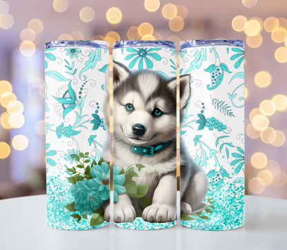 Husky Dog Tumbler | Glitz & Glamour Tumblers