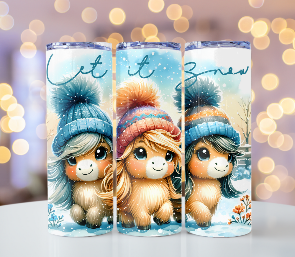 Horse Let it Snow Tumbler | Glitz & Glamour Tumblers