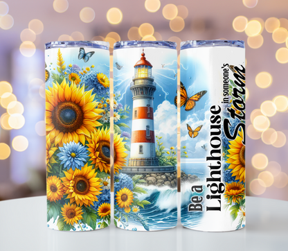 Be a Lighthouse in Someone's Storm Tumbler | Glitz & Glamour Tumblers