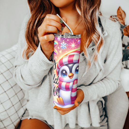 Baby It's Cold Outside Penguin Tumbler | Glitz & Glamour Tumblers