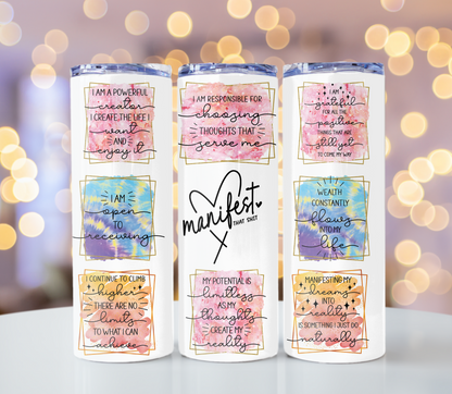 Manifest That Tumbler | Glitz & Glamour Tumblers