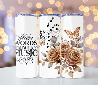 Music Speaks Tumbler | Glitz & Glamour Tumblers