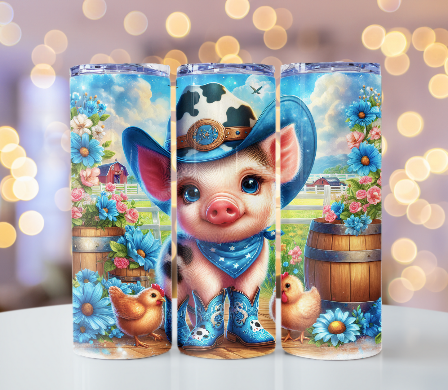 Pig Western Design Tumbler | Glitz & Glamour Tumblers